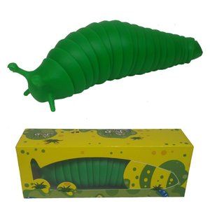 Fidget Finger Slug Sensory Slug Toys for Autistic Children and Adults 7.5" Green